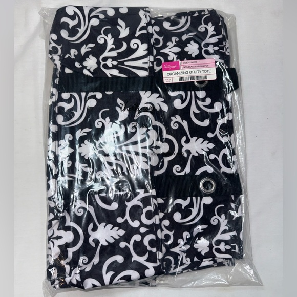 Thirty-One Organizing Utility Tote Black Parisian Pop Multi-Purpose NWT - Picture 12 of 13